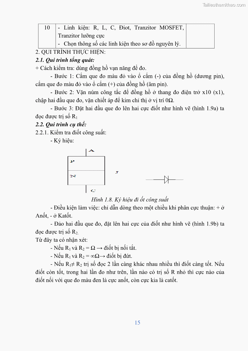Giáo trình Điện tử công suất Nghề Kỹ thuật máy lạnh và điều hòa không khí - Cao đẳng - Trường Cao đẳng nghề Đồng Tháp - 2 Trang 17