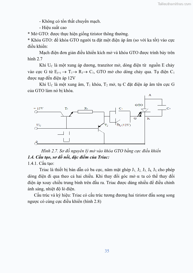 Giáo trình Điện tử công suất Nghề Kỹ thuật máy lạnh và điều hòa không khí - Cao đẳng - Trường Cao đẳng nghề Đồng Tháp - 4 Trang 37