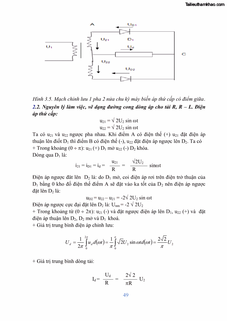 Giáo trình Điện tử công suất Nghề Kỹ thuật máy lạnh và điều hòa không khí - Cao đẳng - Trường Cao đẳng nghề Đồng Tháp - 5 Trang 51