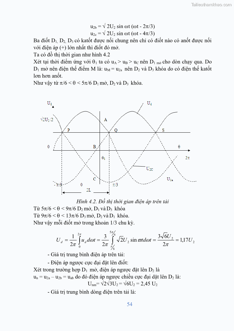 Giáo trình Điện tử công suất Nghề Kỹ thuật máy lạnh và điều hòa không khí - Cao đẳng - Trường Cao đẳng nghề Đồng Tháp - 5 Trang 56