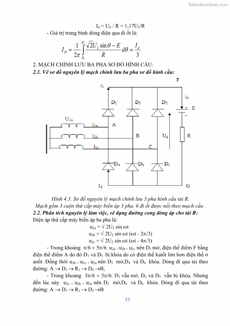 Giáo trình Điện tử công suất Nghề Kỹ thuật máy lạnh và điều hòa không khí - Cao đẳng - Trường Cao đẳng nghề Đồng Tháp - 5 Trang 57