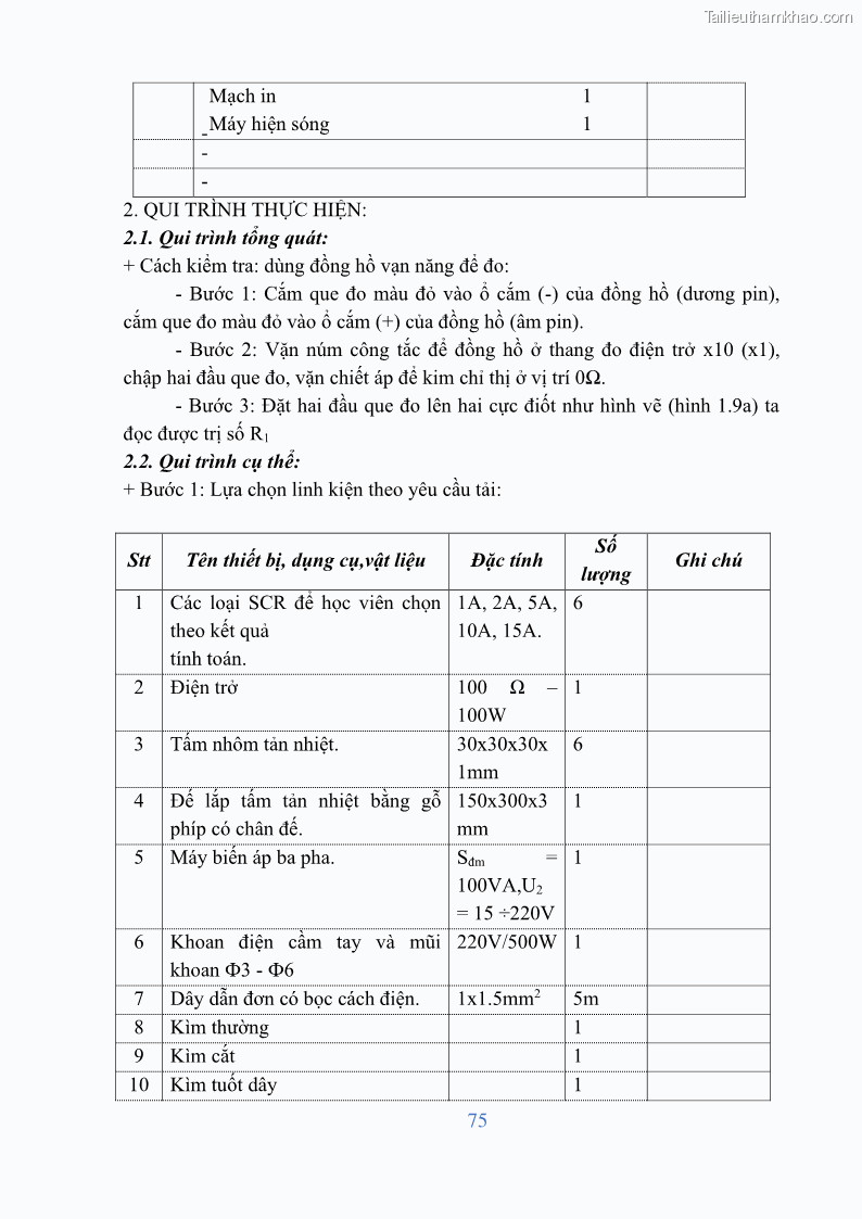 Giáo trình Điện tử công suất Nghề Kỹ thuật máy lạnh và điều hòa không khí - Cao đẳng - Trường Cao đẳng nghề Đồng Tháp - 7 Trang 77