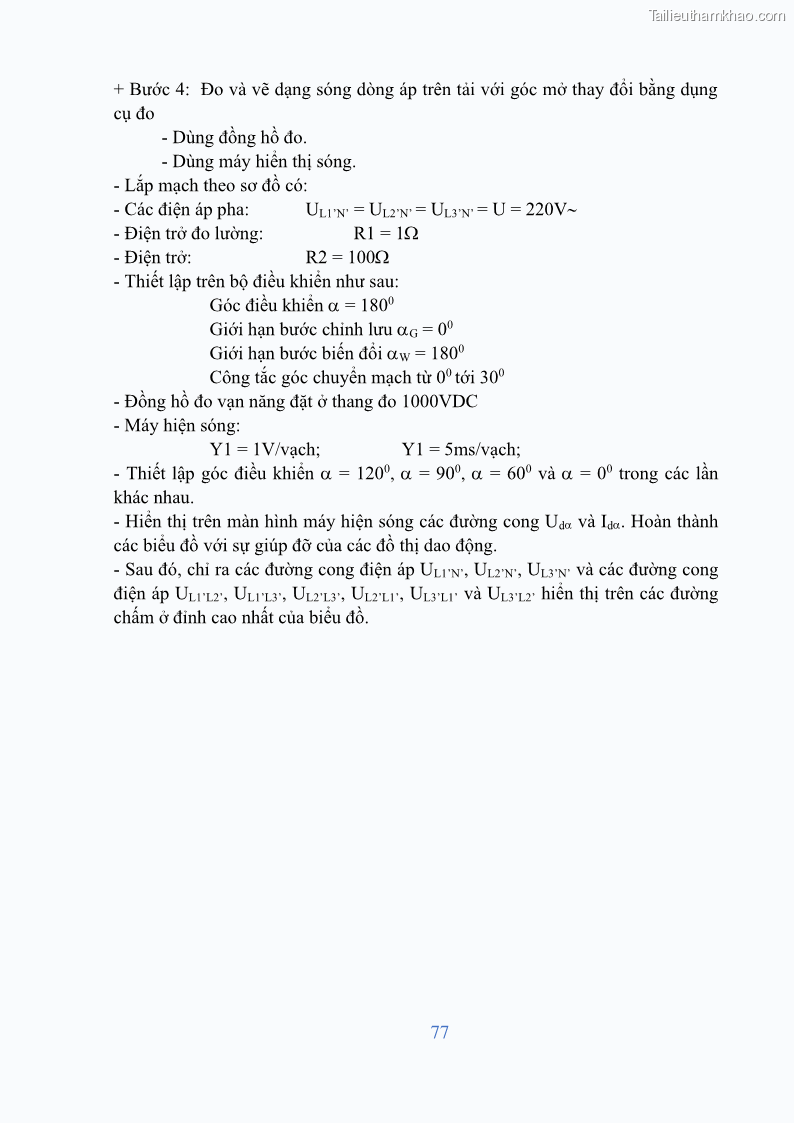 Giáo trình Điện tử công suất Nghề Kỹ thuật máy lạnh và điều hòa không khí - Cao đẳng - Trường Cao đẳng nghề Đồng Tháp - 7 Trang 79