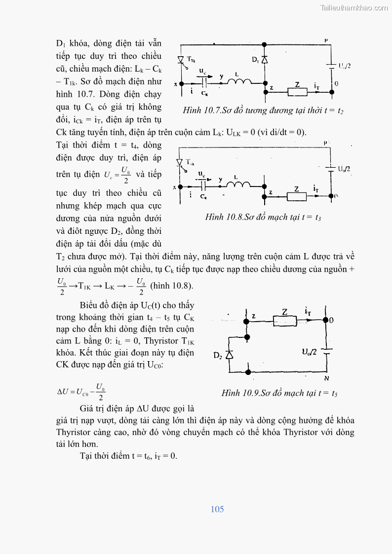 Giáo trình Điện tử công suất Nghề Kỹ thuật máy lạnh và điều hòa không khí - Cao đẳng - Trường Cao đẳng nghề Đồng Tháp - 9 Trang 107