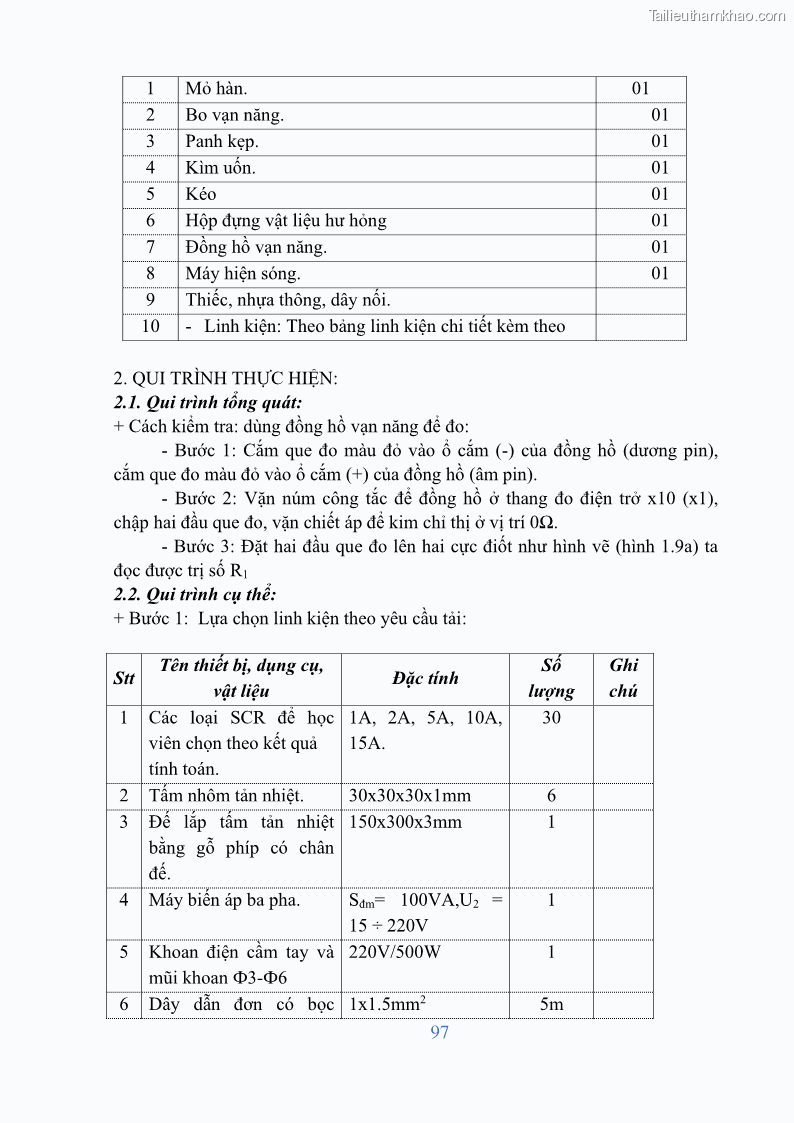 Giáo trình Điện tử công suất Nghề Kỹ thuật máy lạnh và điều hòa không khí - Cao đẳng - Trường Cao đẳng nghề Đồng Tháp - 9 Trang 99