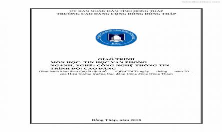 Giáo trình Tin học văn phòng Nghề Công nghệ thông tin - Cao đẳng - Trường Cao đẳng Cộng đồng Đồng Tháp - 1