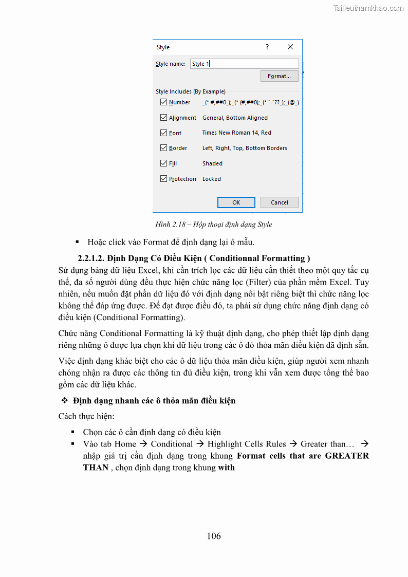 Giáo trình Tin học văn phòng Nghề Công nghệ thông tin - Cao đẳng - Trường Cao đẳng Cộng đồng Đồng Tháp - 10 Trang 113