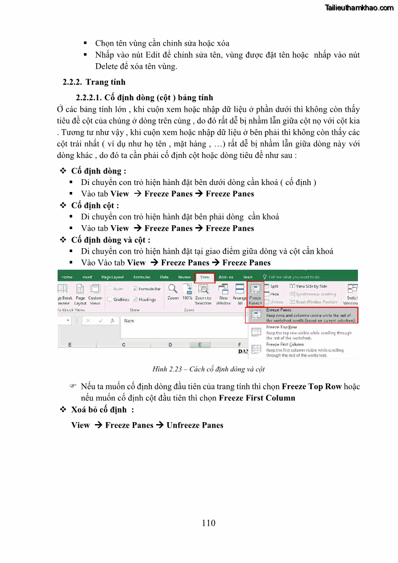 Giáo trình Tin học văn phòng Nghề Công nghệ thông tin - Cao đẳng - Trường Cao đẳng Cộng đồng Đồng Tháp - 10 Trang 117