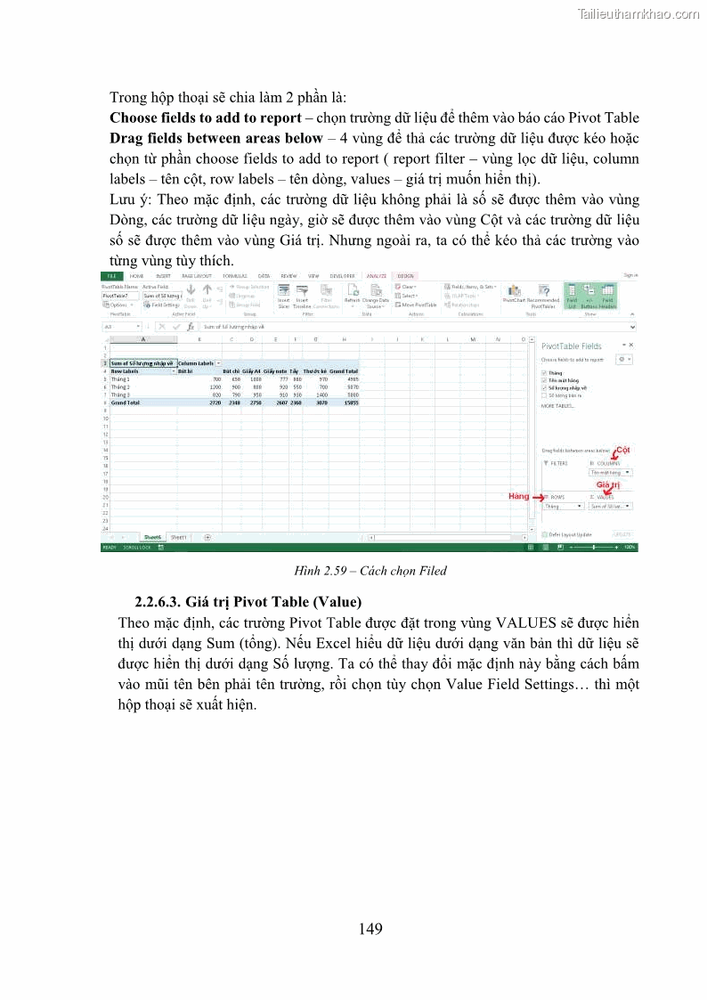 Giáo trình Tin học văn phòng Nghề Công nghệ thông tin - Cao đẳng - Trường Cao đẳng Cộng đồng Đồng Tháp - 13 Trang 156