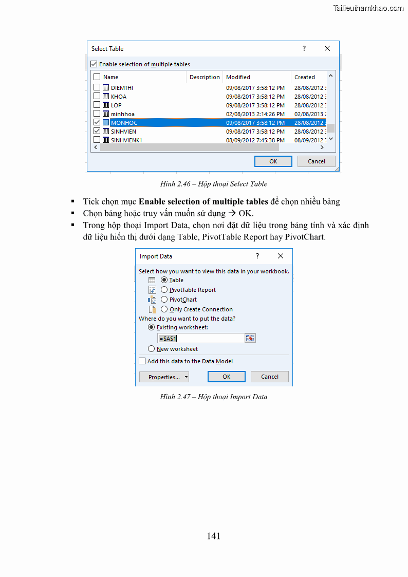 Giáo trình Tin học văn phòng Nghề Công nghệ thông tin - Cao đẳng - Trường Cao đẳng Cộng đồng Đồng Tháp - 13 Trang 148