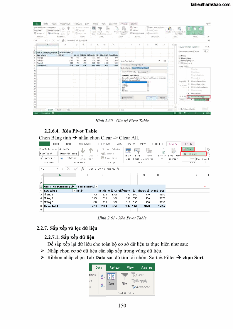 Giáo trình Tin học văn phòng Nghề Công nghệ thông tin - Cao đẳng - Trường Cao đẳng Cộng đồng Đồng Tháp - 14 Trang 157