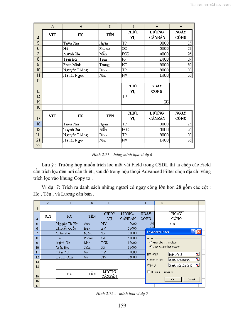 Giáo trình Tin học văn phòng Nghề Công nghệ thông tin - Cao đẳng - Trường Cao đẳng Cộng đồng Đồng Tháp - 14 Trang 166