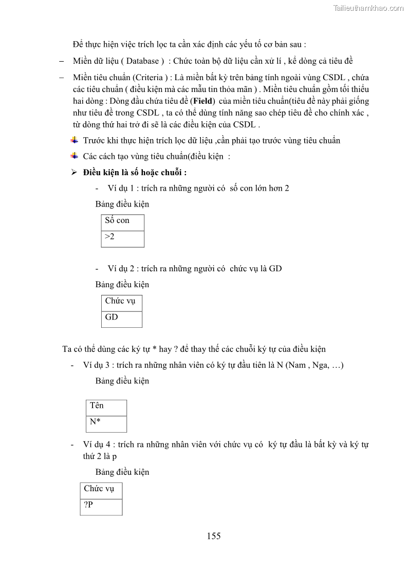 Giáo trình Tin học văn phòng Nghề Công nghệ thông tin - Cao đẳng - Trường Cao đẳng Cộng đồng Đồng Tháp - 14 Trang 162