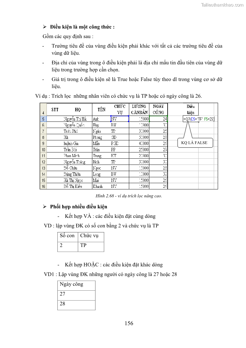 Giáo trình Tin học văn phòng Nghề Công nghệ thông tin - Cao đẳng - Trường Cao đẳng Cộng đồng Đồng Tháp - 14 Trang 163