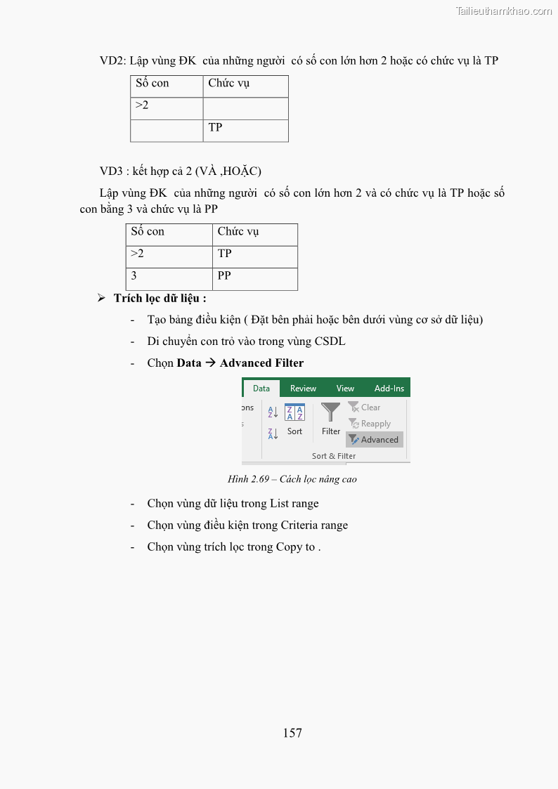 Giáo trình Tin học văn phòng Nghề Công nghệ thông tin - Cao đẳng - Trường Cao đẳng Cộng đồng Đồng Tháp - 14 Trang 164