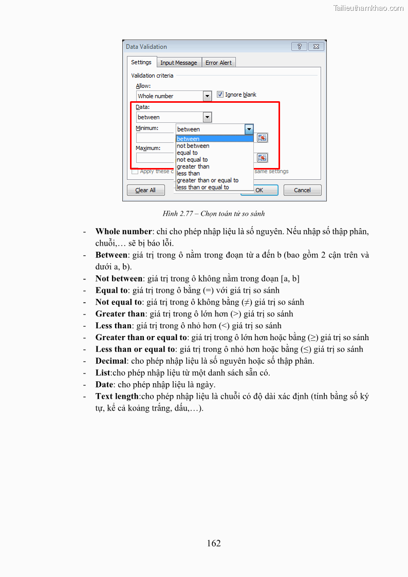 Giáo trình Tin học văn phòng Nghề Công nghệ thông tin - Cao đẳng - Trường Cao đẳng Cộng đồng Đồng Tháp - 15 Trang 169