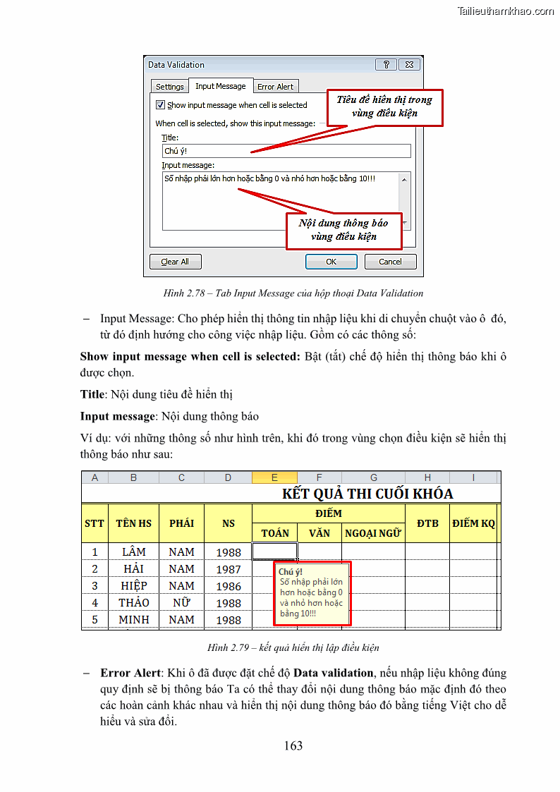 Giáo trình Tin học văn phòng Nghề Công nghệ thông tin - Cao đẳng - Trường Cao đẳng Cộng đồng Đồng Tháp - 15 Trang 170