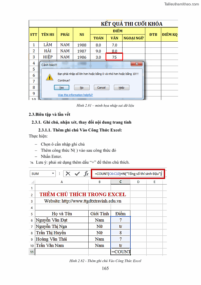 Giáo trình Tin học văn phòng Nghề Công nghệ thông tin - Cao đẳng - Trường Cao đẳng Cộng đồng Đồng Tháp - 15 Trang 172