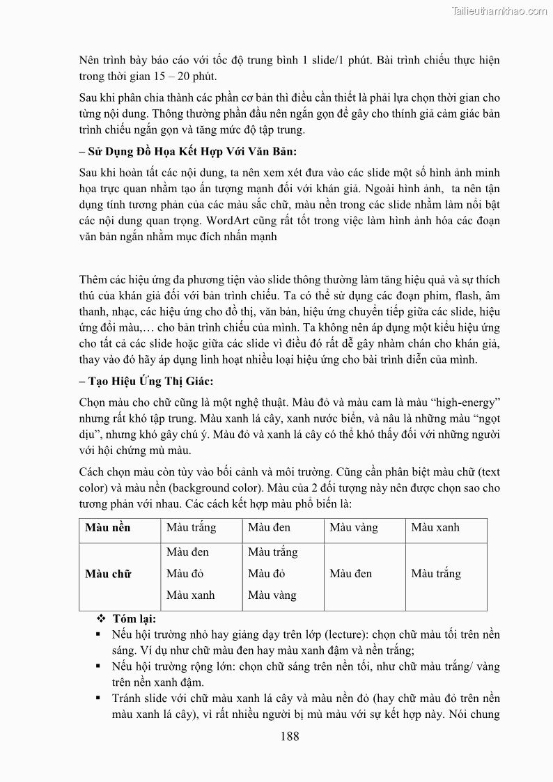 Giáo trình Tin học văn phòng Nghề Công nghệ thông tin - Cao đẳng - Trường Cao đẳng Cộng đồng Đồng Tháp - 17 Trang 195
