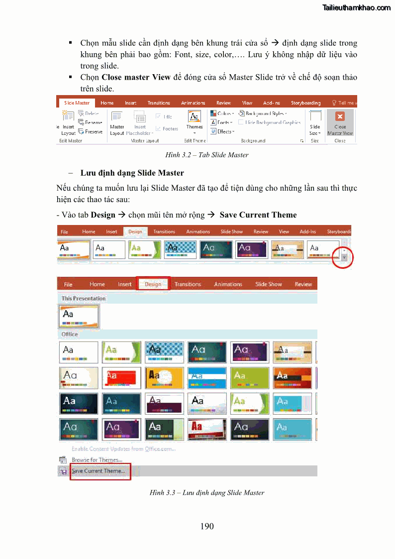 Giáo trình Tin học văn phòng Nghề Công nghệ thông tin - Cao đẳng - Trường Cao đẳng Cộng đồng Đồng Tháp - 17 Trang 197