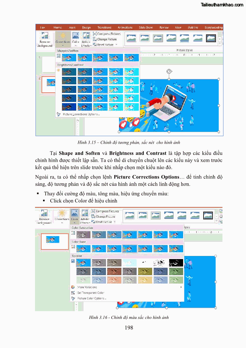 Giáo trình Tin học văn phòng Nghề Công nghệ thông tin - Cao đẳng - Trường Cao đẳng Cộng đồng Đồng Tháp - 18 Trang 205