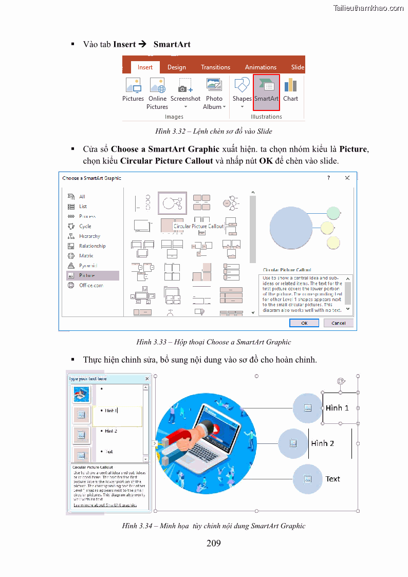Giáo trình Tin học văn phòng Nghề Công nghệ thông tin - Cao đẳng - Trường Cao đẳng Cộng đồng Đồng Tháp - 18 Trang 216