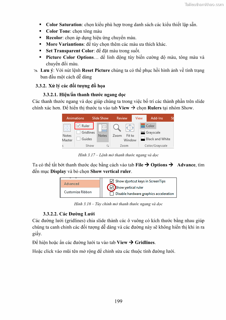 Giáo trình Tin học văn phòng Nghề Công nghệ thông tin - Cao đẳng - Trường Cao đẳng Cộng đồng Đồng Tháp - 18 Trang 206
