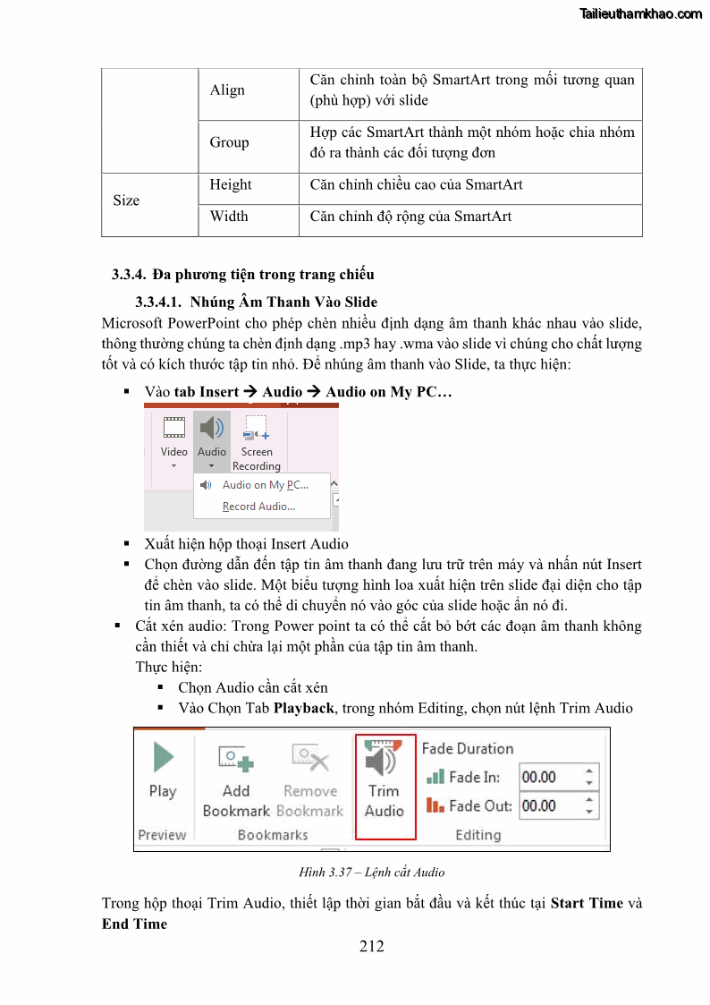 Giáo trình Tin học văn phòng Nghề Công nghệ thông tin - Cao đẳng - Trường Cao đẳng Cộng đồng Đồng Tháp - 19 Trang 219