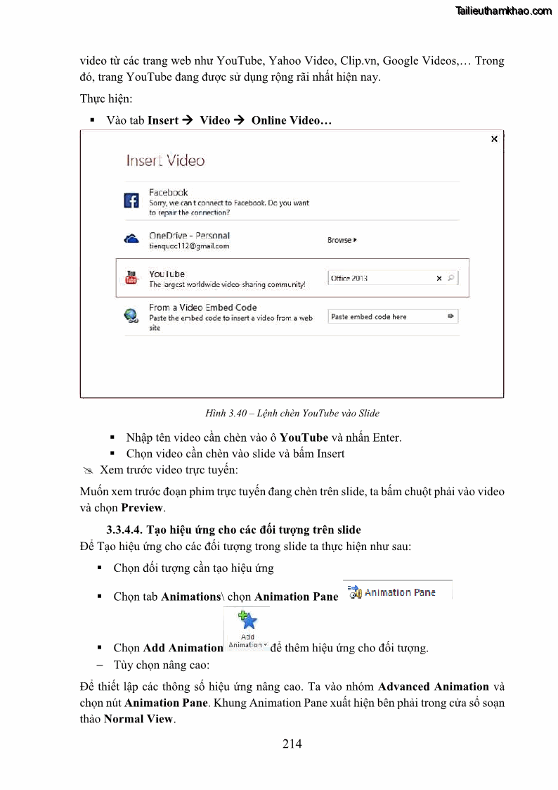 Giáo trình Tin học văn phòng Nghề Công nghệ thông tin - Cao đẳng - Trường Cao đẳng Cộng đồng Đồng Tháp - 19 Trang 221