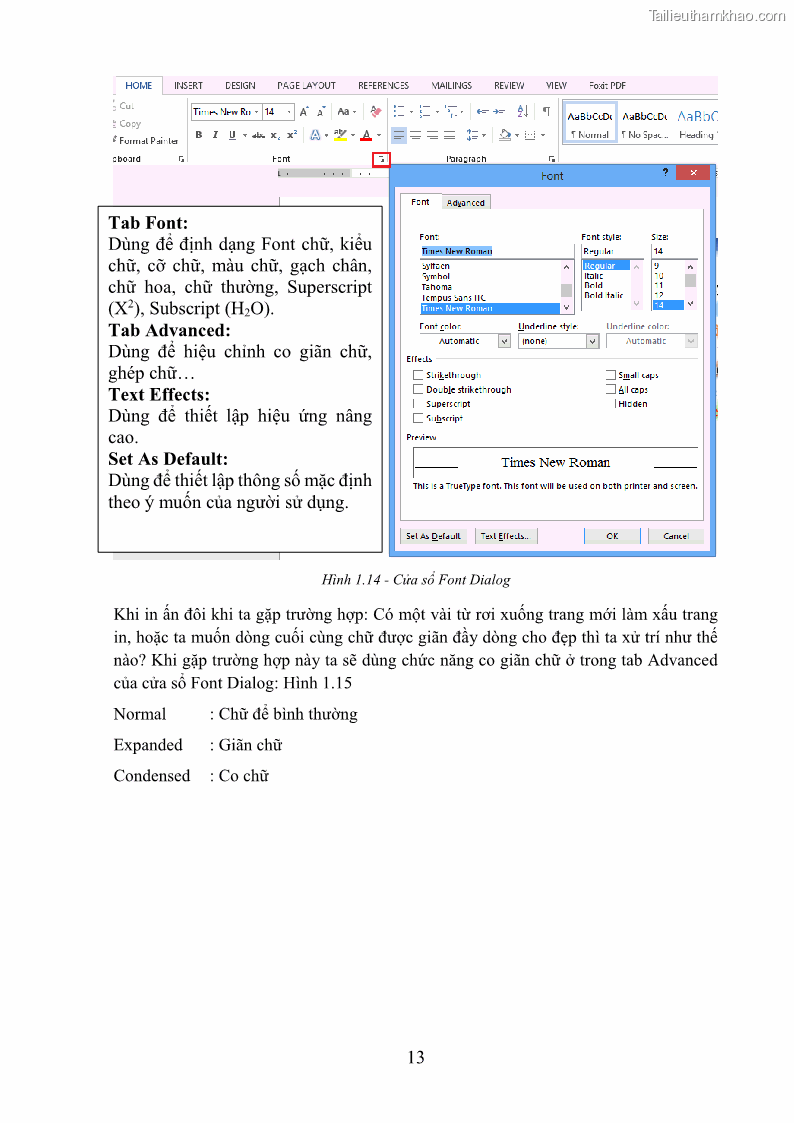 Giáo trình Tin học văn phòng Nghề Công nghệ thông tin - Cao đẳng - Trường Cao đẳng Cộng đồng Đồng Tháp - 2 Trang 20