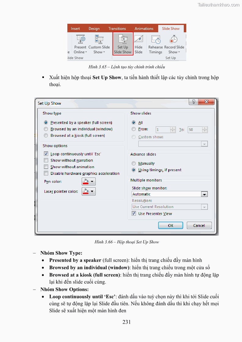Giáo trình Tin học văn phòng Nghề Công nghệ thông tin - Cao đẳng - Trường Cao đẳng Cộng đồng Đồng Tháp - 20 Trang 238