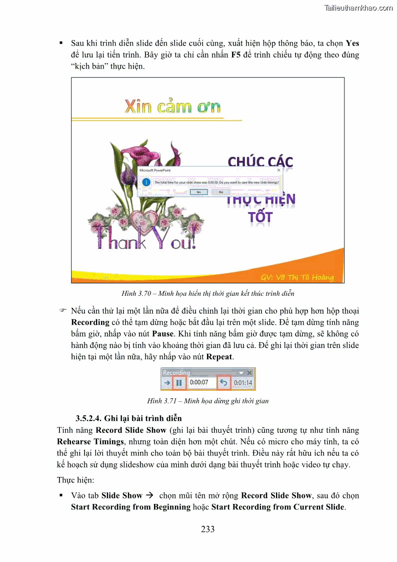 Giáo trình Tin học văn phòng Nghề Công nghệ thông tin - Cao đẳng - Trường Cao đẳng Cộng đồng Đồng Tháp - 20 Trang 240
