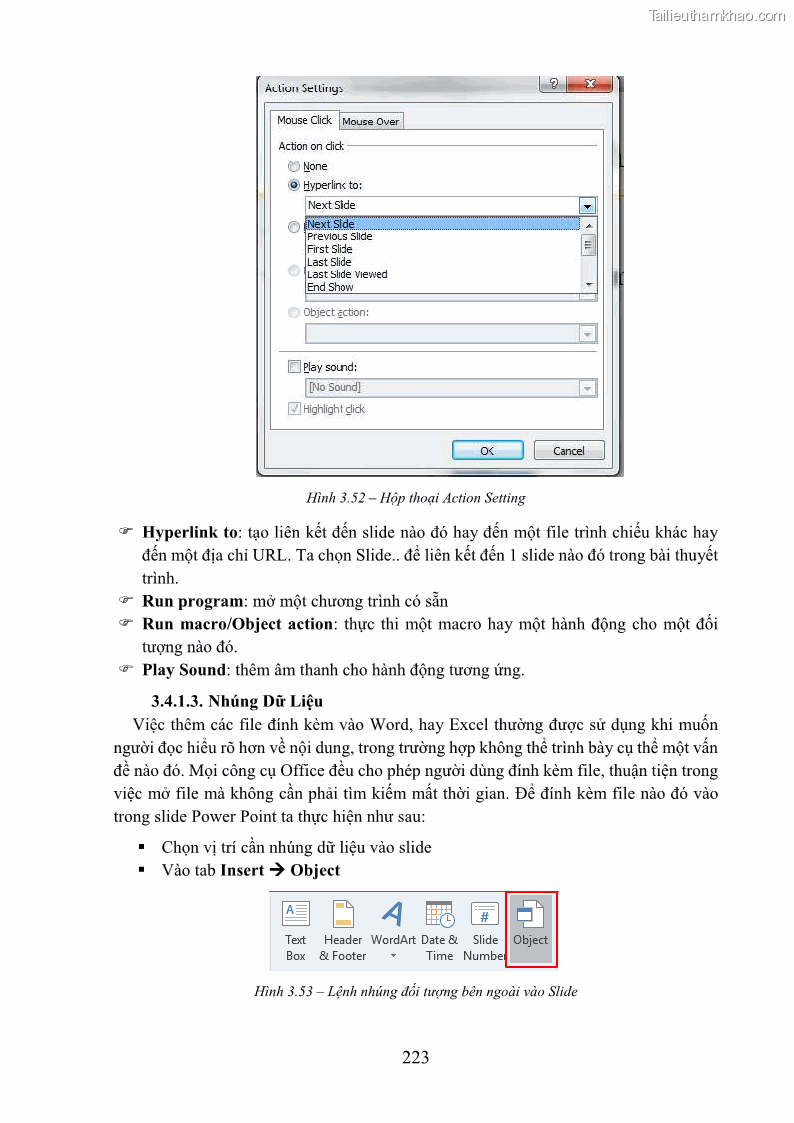 Giáo trình Tin học văn phòng Nghề Công nghệ thông tin - Cao đẳng - Trường Cao đẳng Cộng đồng Đồng Tháp - 20 Trang 230