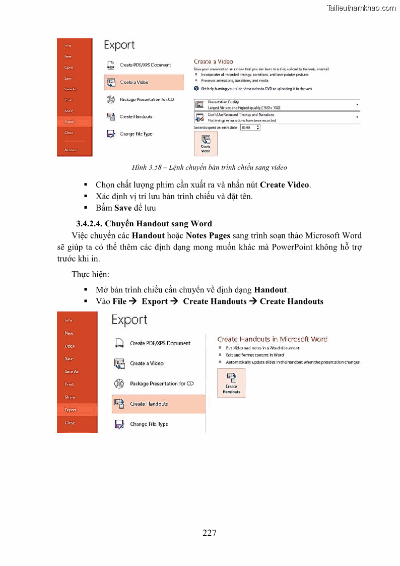 Giáo trình Tin học văn phòng Nghề Công nghệ thông tin - Cao đẳng - Trường Cao đẳng Cộng đồng Đồng Tháp - 20 Trang 234