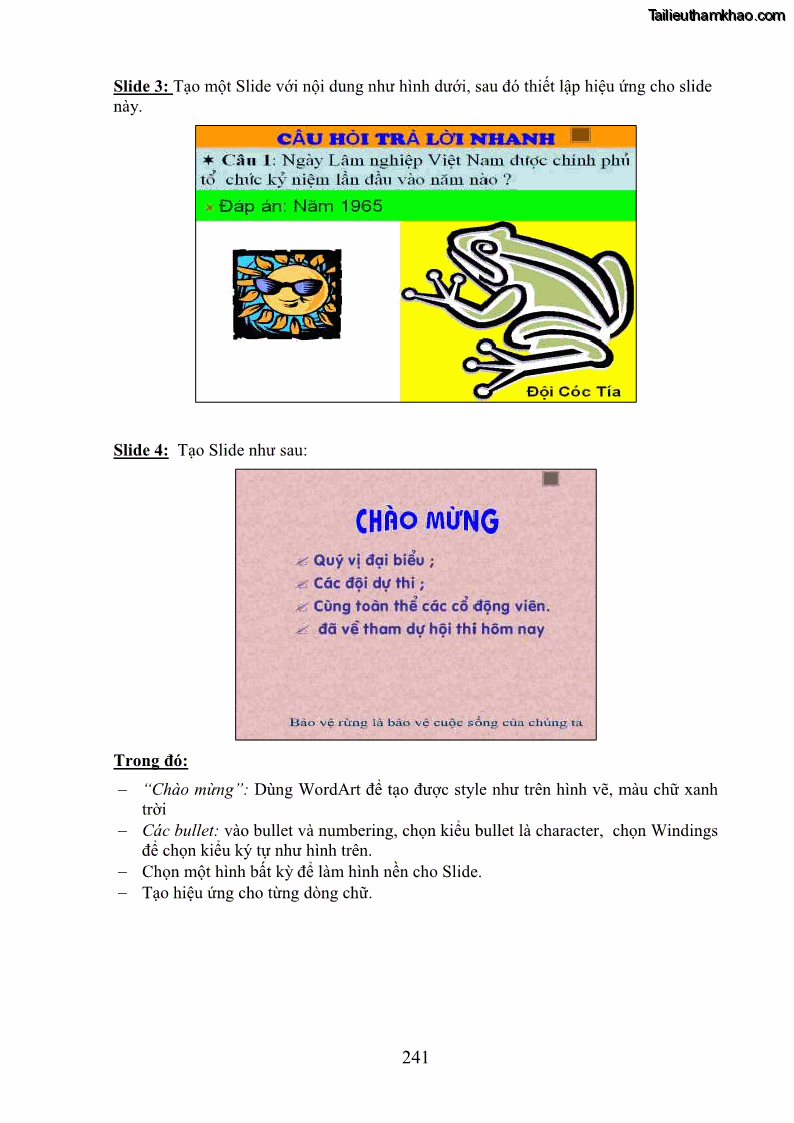 Giáo trình Tin học văn phòng Nghề Công nghệ thông tin - Cao đẳng - Trường Cao đẳng Cộng đồng Đồng Tháp - 21 Trang 248