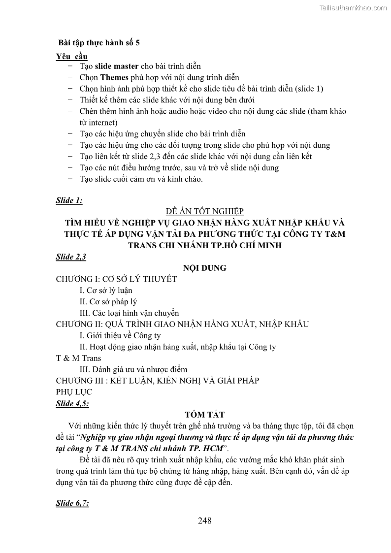 Giáo trình Tin học văn phòng Nghề Công nghệ thông tin - Cao đẳng - Trường Cao đẳng Cộng đồng Đồng Tháp - 22 Trang 255