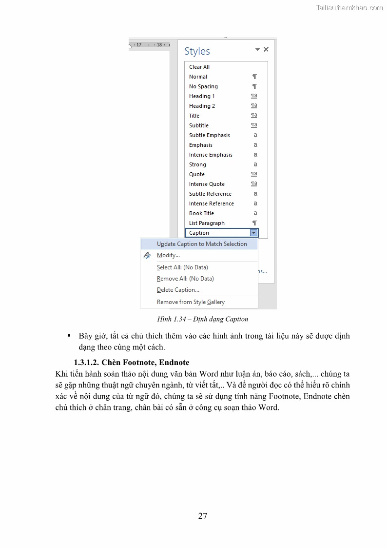 Giáo trình Tin học văn phòng Nghề Công nghệ thông tin - Cao đẳng - Trường Cao đẳng Cộng đồng Đồng Tháp - 3 Trang 34