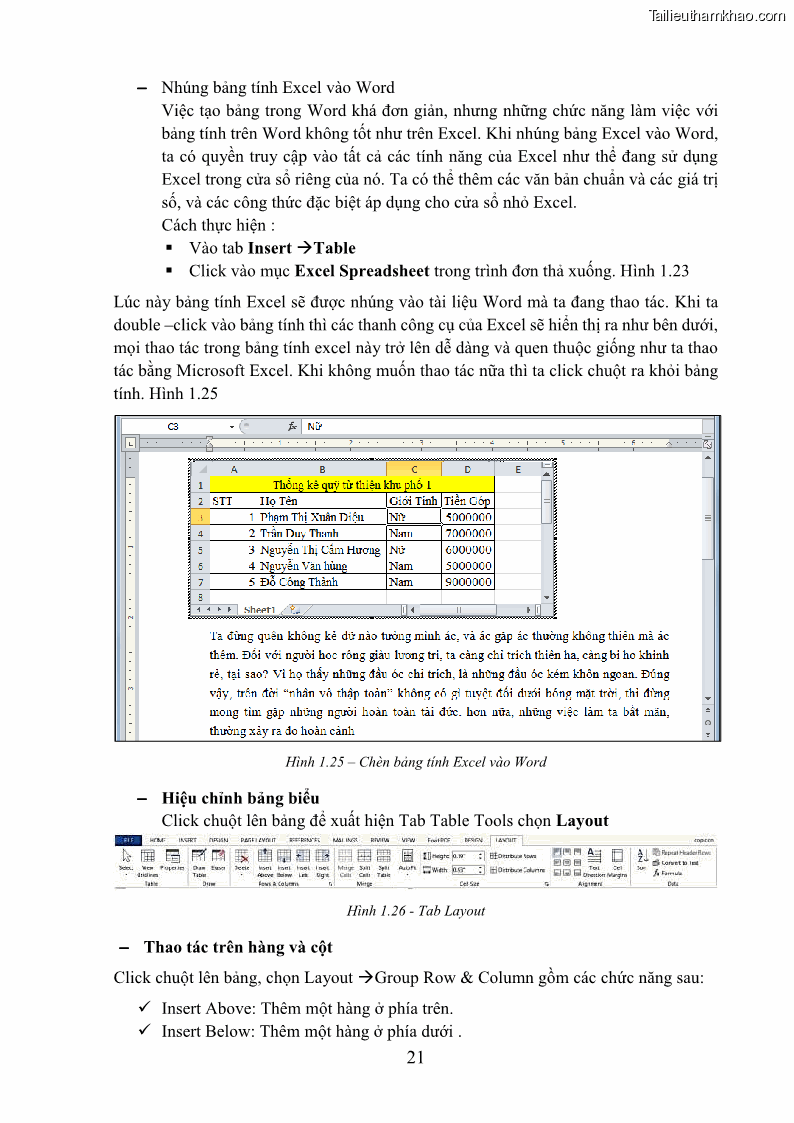 Giáo trình Tin học văn phòng Nghề Công nghệ thông tin - Cao đẳng - Trường Cao đẳng Cộng đồng Đồng Tháp - 3 Trang 28