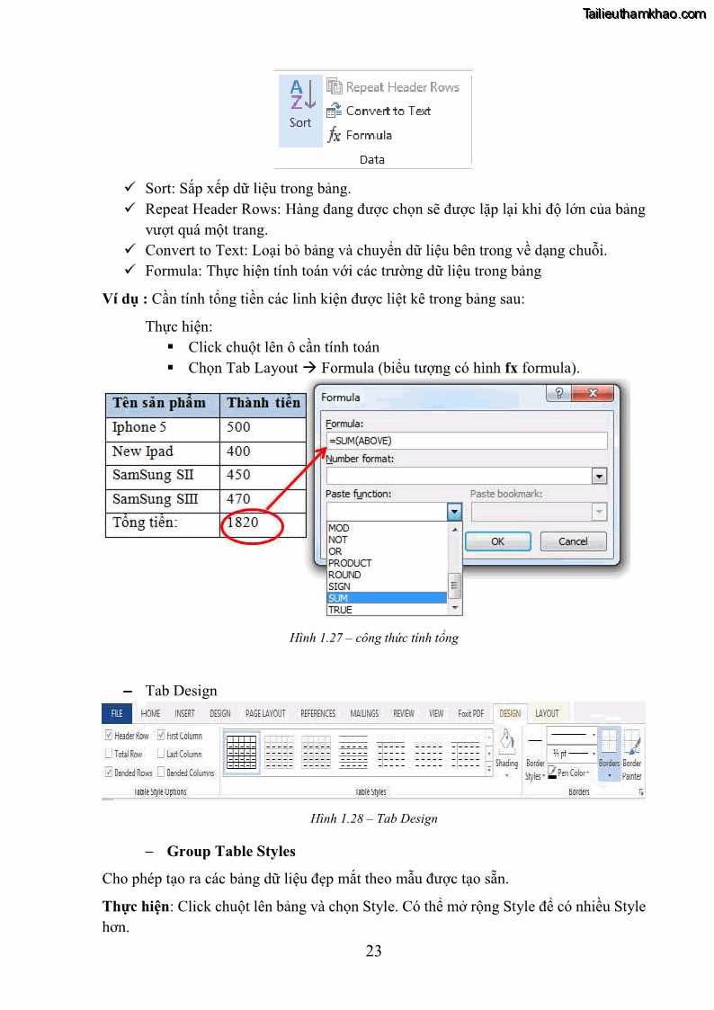 Giáo trình Tin học văn phòng Nghề Công nghệ thông tin - Cao đẳng - Trường Cao đẳng Cộng đồng Đồng Tháp - 3 Trang 30
