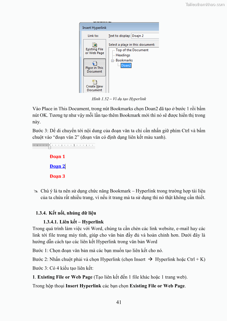 Giáo trình Tin học văn phòng Nghề Công nghệ thông tin - Cao đẳng - Trường Cao đẳng Cộng đồng Đồng Tháp - 4 Trang 48