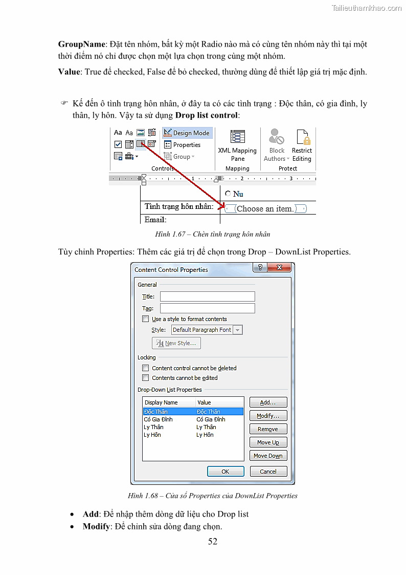 Giáo trình Tin học văn phòng Nghề Công nghệ thông tin - Cao đẳng - Trường Cao đẳng Cộng đồng Đồng Tháp - 5 Trang 59