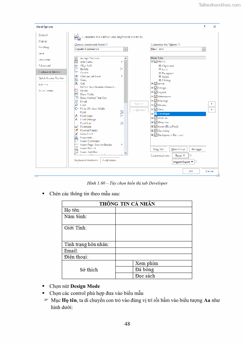 Giáo trình Tin học văn phòng Nghề Công nghệ thông tin - Cao đẳng - Trường Cao đẳng Cộng đồng Đồng Tháp - 5 Trang 55