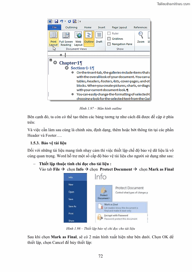 Giáo trình Tin học văn phòng Nghề Công nghệ thông tin - Cao đẳng - Trường Cao đẳng Cộng đồng Đồng Tháp - 7 Trang 79