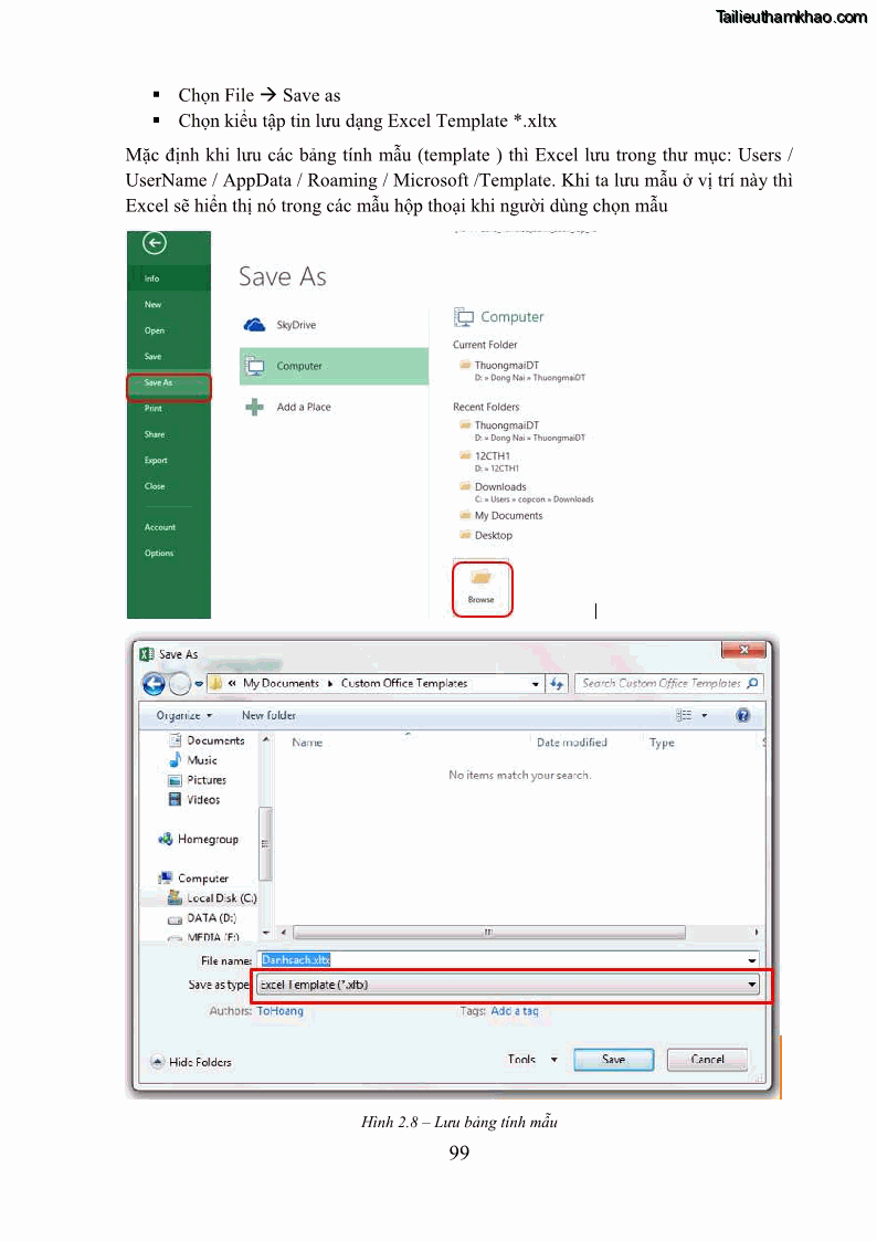 Giáo trình Tin học văn phòng Nghề Công nghệ thông tin - Cao đẳng - Trường Cao đẳng Cộng đồng Đồng Tháp - 9 Trang 106