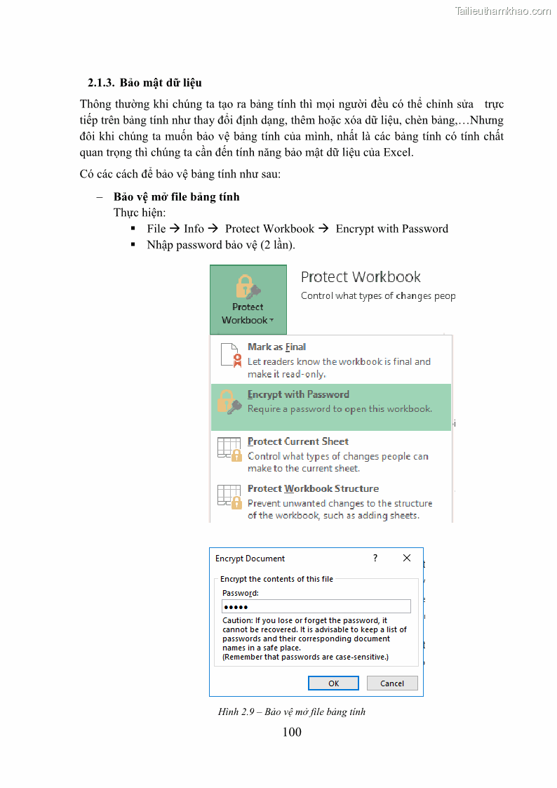 Giáo trình Tin học văn phòng Nghề Công nghệ thông tin - Cao đẳng - Trường Cao đẳng Cộng đồng Đồng Tháp - 9 Trang 107