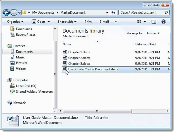 Hình 1 87 Cách tạo Master Document bước tiếp theo Sau đó từng phần văn bản riêng 1