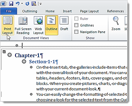 Hình 1 97 – Màn hình outline Bên cạnh đó ta còn có thể tạo thêm các bảng 13