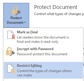 Hình 1 102 – Bảo vệ chỉnh sửa dữ liệu Thiết lập chế độ bảo mật tài 1