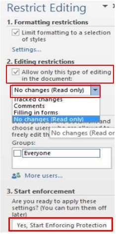 Hình 1 103 – Các tùy chọn bảo mật chỉnh sửa dữ liệu Chỉnh sửa tài 2