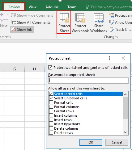 Hình 2 15 – Hộp thoại nhập mật khẩu bảo vệ Ẩn các công thức trên trang 12